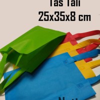 Jual (25x35x8 cm) Tas Kain / Goodie Bag / Spunbond / goody polos Murah