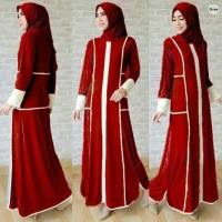 Gamis maxi Harper marun gamis muslim busana muslim modis