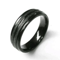 CINCIN COUPLE TITANIUM BLACK GRAFIR PASIR FREEBOX + FREE UKIR NAMA....