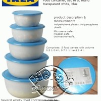 Jual IKEA REDA - 5pcs set wadah cantik untuk merapikan dapur anda Murah