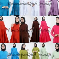 Gamis Polos Jersey Susun Canda