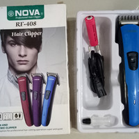 Alat Cukur Rambut / Hair Clipper Nova RF-408 Rechargeable Baterai AA
