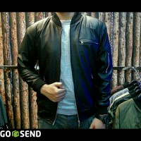 Jual Jaket Bomber Kulit Sintetis Polos Distro | Jaket Pilot Murah