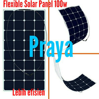 Solar Panel Flexible 100 watt w 100wp wp Ringan Simple Portable Surya