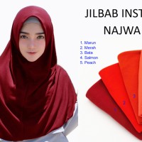 Hijab Jilbab Instan Najwa Khimar Instan - Hijab Instan Kaos Katun TC
