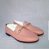 Sale Sepatu Wanita Gucci Slip On softpink Original Authentic