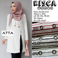 Baju Atasan Wanita Muslim Blouse Risca Tunik