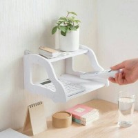 Rak Dinding Vintage Desktop Storage Tempat WiFi Router Buku