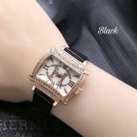Jam Tangan Wanita Hermess Lampion Tali Kulit ( Aigner Bonia Casio )
