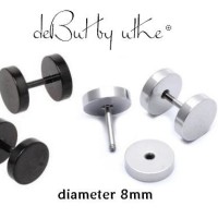 Anting Pria | Cowok| Lelaki Barbell Titanium Steel 8mm