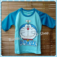 kaos raglan anak doraemon