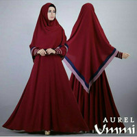 Grosiran Gamis Murah Aurrel Warna Maroon