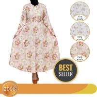 Gamis Umbrella bahan katun jepang motif bunga busui