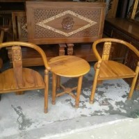 Kursi teras hongkong taichi meja tamu jati betawi bangku angguramerika