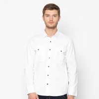 EMBA JEANS-Murdho Shirt Kemeja Pria Lengan Panjang Warna Putih