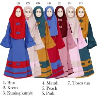 BMC-1593 Baju Gamis Anak Syari Hijab Syari cardi