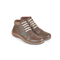 Sepatu Sneakers Kets Pria COKLAT KULIT Size 39-43 CBR6-09-220