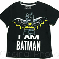Jual KAOS ANAK SIZE 1-6 BATMAN LEGO HITAM I'M BATMAN | KAOS KARAKTER ANAK Murah