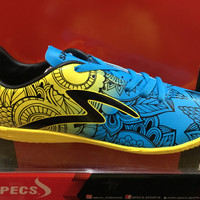 promo sepatu futsal specs flora warna biru kuning ORIGINAL
