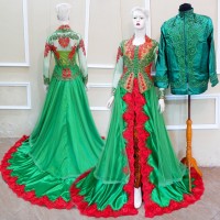 READY KEBAYA EKOR PANJANG PENGANTIN COUPLE MODEL TERBARU