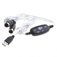 USB MIDI Cable Converter PC to Music Keyboard Adapter C Berkualitas