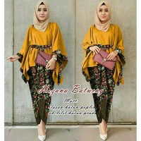 Baruu!! tanah abang stelan kebaya Hazana Batik mustard