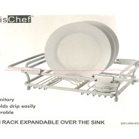 Krischef Rak Piring Wastafel Dish Rack dari Alumunium dan Hemat Tempat