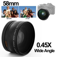 Lensa Kamera Super Wide Angle with Macro 58mm for Canon