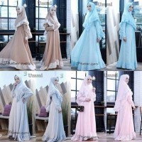 new model Setelan baju syari hijab dress khimar gamis Pratiwi Syari