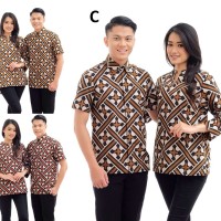 CPT033 Seragam Batik Remaja Katun Couple Baju Wanita Pria Murah Kemeja