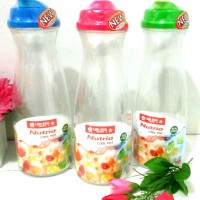 Botol besar nutria 1200 ml/botol kulkas/botol lemari es BPA Free flip