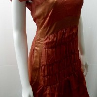 dress wanita orange gaun pesta dewasa baju dres cewe party kondangan L