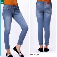 Celana Jeans Wanita - Celana Levis Warna Abu - Celana Denim Cewek gf