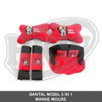 Bantal 3 in 1 Minnie Mouse mobil X-Pander
