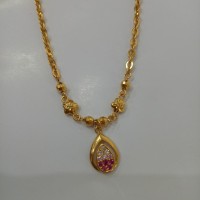 kalung emas asli kadar 700 model oval merah putih MURAH