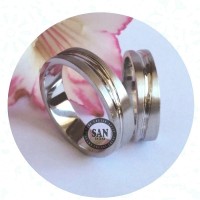 cincin kawin couple emas putih dan perak P253