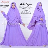 Gamis Khimar Azka Syari Mat Wolfis Premium Busui Jilbab Non Pet+Cadar