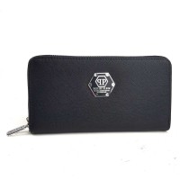 A18300 Dompet Panjang Kulit Asli Pria Wanita Murah - PP SSOS BLACK
