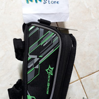 Tas frame sepeda untuk gowes ada rain cover merk rock bros HP 4.8