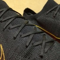 Sepatu Bola Soccer Nike Mercurial Vapor Flyknit Ultra Black Laser Or