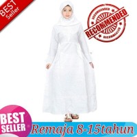 Baju Gamis Anak Tanggung Remaja Warna Putih *Kiddostore*