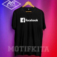 Baju Kaos FACEBOOK FB Simple Keren Pria Wanita Motifkita