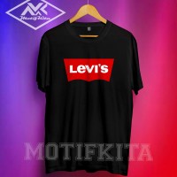Baju Kaos LEVIS Simple Keren Pria Wanita Motifkita