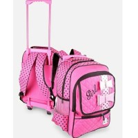 tas ransel sekolah anak perempuan koper roda cewek pink lucu bagus ori