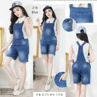 Celana Jeans Pendek sr216/ Overall Jeans Pendek Polos / Celana Kodok