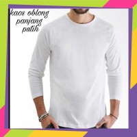 Jual Kaos oblong polos putih lengan panjang - kaos putih polos panjang Murah