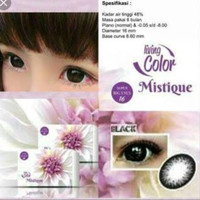 Softlens LC living color mistique softlense black big eyes