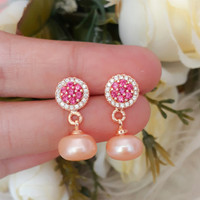 anting mutiara tawar asli lombok
