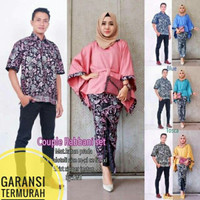 baju batik kembar pesta couple set rabbani kekinian