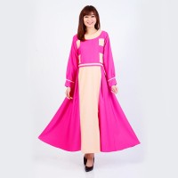 Baju Muslim Wanita Terbaru Jfashion Premium Gamis Kombinasi tangan